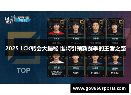 2025 LCK转会大揭秘 谁将引领新赛季的王者之路