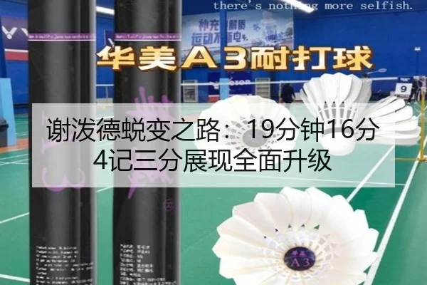 谢泼德蜕变之路：19分钟16分4记三分展现全面升级